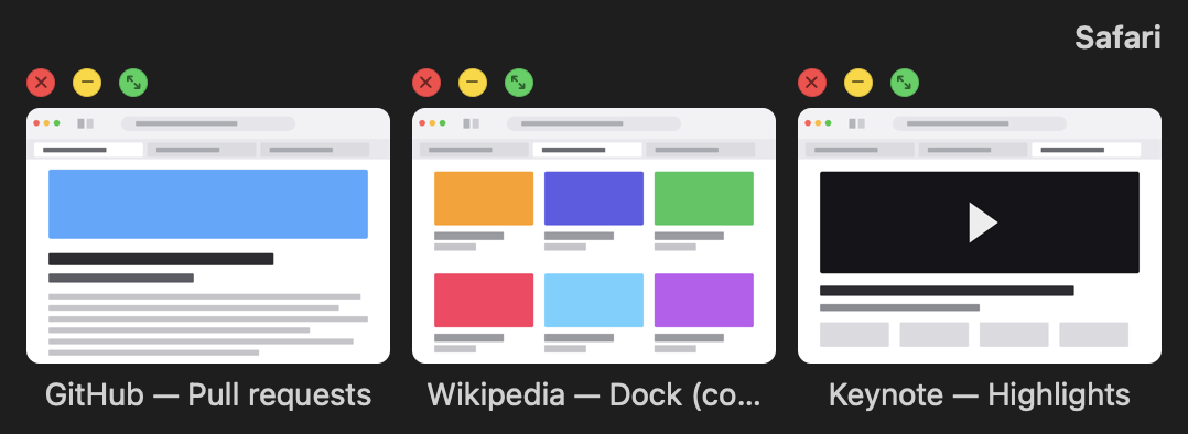 Live window previews